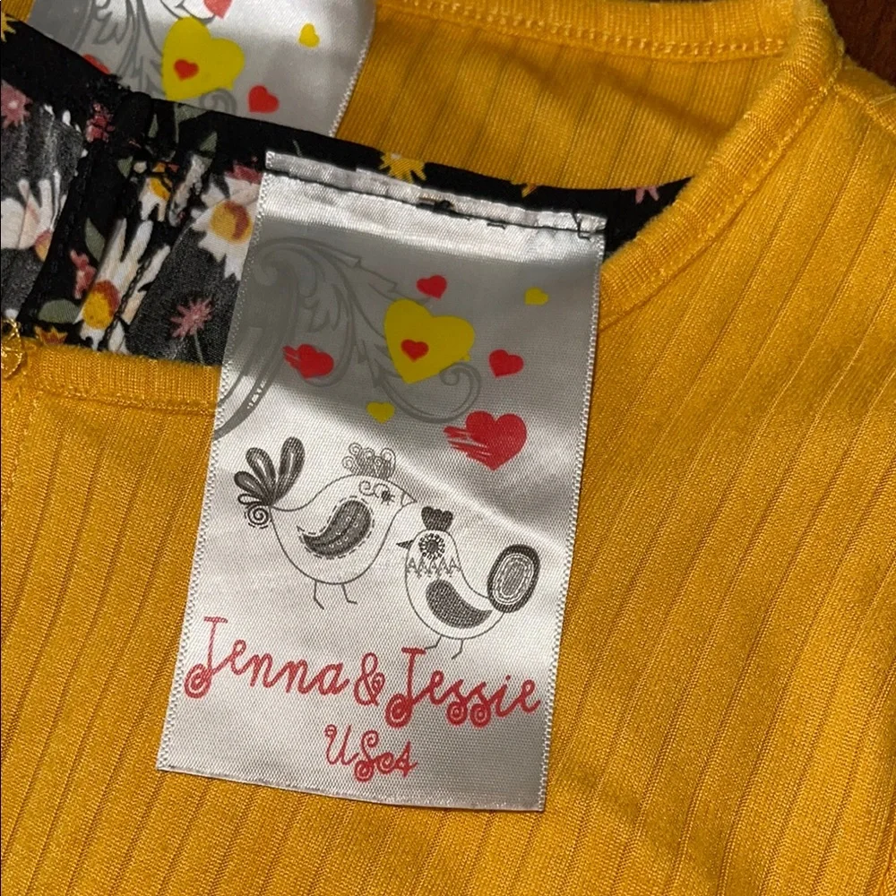 Girls Yellow Floral Dress